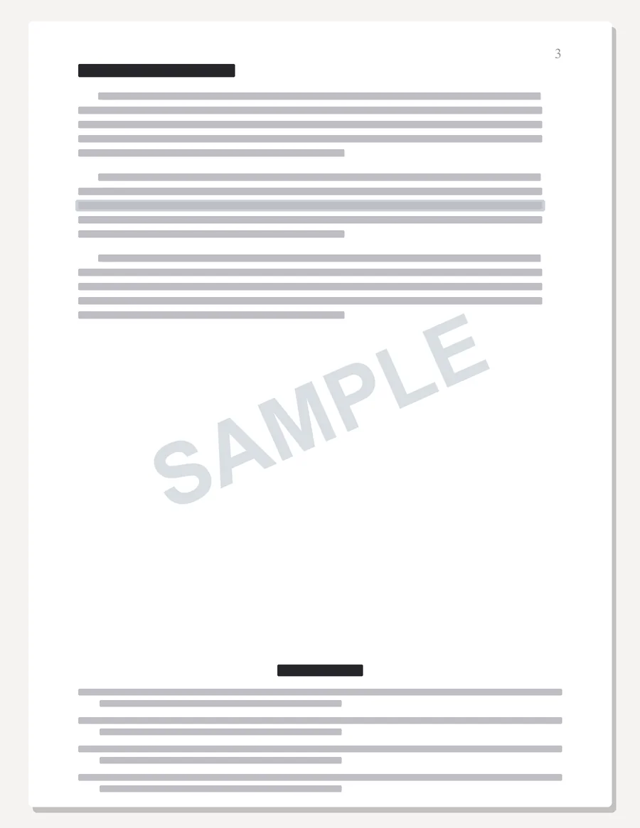 Herzing sample paper preview: body page with in-text citations and an APA references list